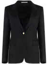 Tagliatore J-parigi Single-breasted Two-button Blazer In Black