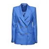 Tagliatore J-parigi Double-breasted Jacket In Royal Blue Linen Twill In Blue