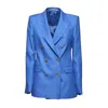 Tagliatore J-parigi Double-breasted Jacket In Royal Blue Linen Twill
