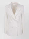 Tagliatore Tweed Double-breasted Jacket In White