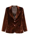 Tagliatore J-parigi Single-breasted Blazer In Brown