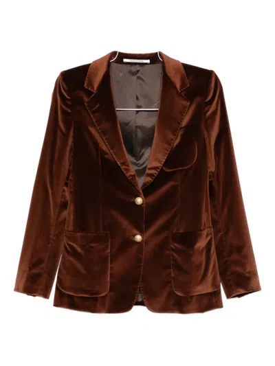 Tagliatore J-parigi Single-breasted Blazer In Brown