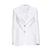 Tagliatore J-parigi Single Breasted Jacket In White Viscose Blend
