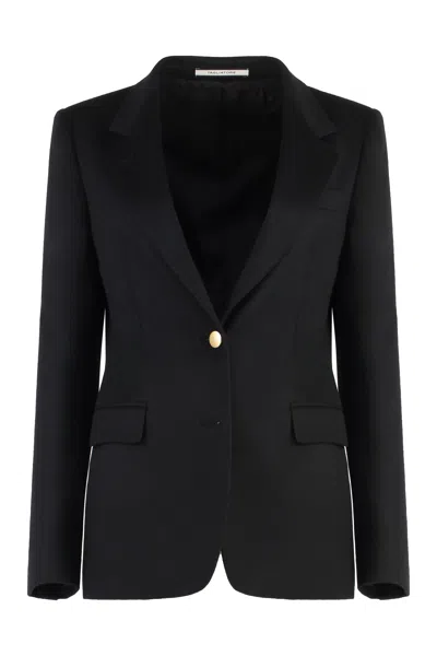 Tagliatore J-parigi Single-breasted Two-button Blazer In Black