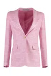 Tagliatore Parigi Single Breasted Two Button Blazer In Pink