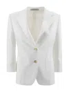 Tagliatore Spacco Centrale Monopetto In White