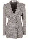 Tagliatore Wool Double-breasted Jacket In Brown