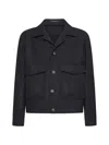 Tagliatore Long-sleeved Casual Jacket In Anthracite