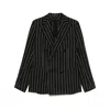 Tagliatore Striped Blazer In Black