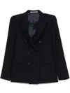 Tagliatore Double-breasted Blazer In Black