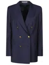 Tagliatore Tailored Double-breasted Jacket Gold Buttons In Blue