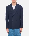 Tagliatore Single-breasted Blue Jacket With Tailored Fit In Blue