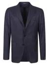 Tagliatore Single-breasted Wool Blazer In Blue