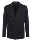 Tagliatore Montecarlo Double-breasted Jacket In Black