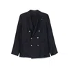 Tagliatore Long-sleeved Suit Jacket In Blue