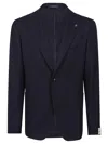 Tagliatore Notched-lapels Single-breasted Blazer In Blue