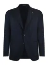 Tagliatore Stretch Blazer Single Breasted In Blue