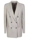 Tagliatore Jasmine Double-breasted Blazer In Gray