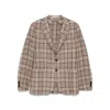 Tagliatore Checked Blazer In Brown