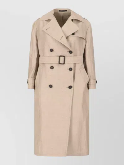 Tagliatore Jacket Casual Style Notched Lapels Side Pockets In Neutral