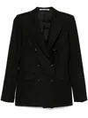 Tagliatore Women Parigi Double-breasted Linen Blazer In Black