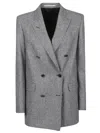 Tagliatore Prince Of Wales Check Blazer In Gray
