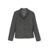 Tagliatore Tailored Gray Jacket With Notched Collar In Gray