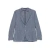 Tagliatore Long Sleeve Casual Jacket In Gray