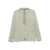 Tagliatore Herringbone-pattern Jacket In Gray