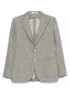 Tagliatore Tailored Cotton Jacket With Notch Lapels In Green