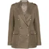 Tagliatore Wool Double-breasted Jacket In Green