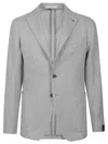 Tagliatore Wool Jacket Featuring Brooch Detail In Gray