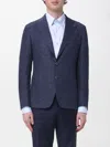 Tagliatore Herringbone-pattern Blazer In Blue