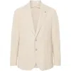 Tagliatore Textured Tailored Blazer With Notch Lapels In Multicolor