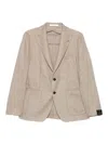 Tagliatore Tailored Tortora Jacket With Cashmere Blend In Multi