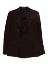Tagliatore Double-breasted Blazer In Red