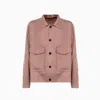 Tagliatore Amir Linen Shirt Jacket In Pink