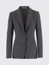 Tagliatore Women Grey Single-breasted Blazer, Xl Luxury Blazers For Women Darveys In Gray