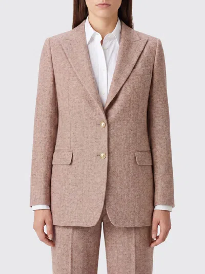 Tagliatore Jacket Woman Color Pink In Brown