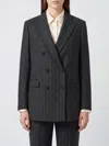 Tagliatore Double-breasted Jacket With Herringbone Pattern In Gray