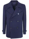 Tagliatore Double-breasted Casual Jacket In Blue