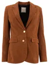 Tagliatore Suede Single-breasted Blazer