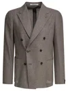 Tagliatore Double-breasted Wool And Silk Jacket