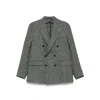 Tagliatore Double-breasted Blazer In Gray