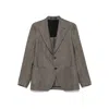 Tagliatore Neutral Brown Jackets In Gray