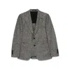 Tagliatore Long-sleeved Suit Jacket In Gray