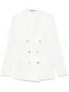 Tagliatore Double-breasted White Jacket With Gold-tone Buttons In White