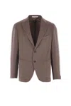 Tagliatore Single-breasted Tailored-trousers Suit In Brown