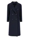 Tagliatore Jole Double-breasted Midi Coat In Blue