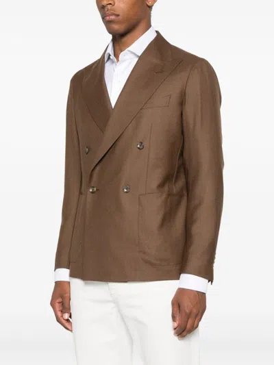 Tagliatore -  0205 Double-breasted Jacket Br In Brown